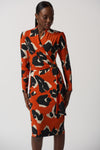Joseph Ribkoff Leopard Print Wrap Dress