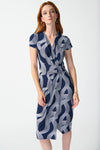 Joseph Ribkoff Swirl Print Wrap Dress