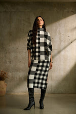 Joseph Ribkoff Checkered Knitted Pullover