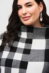 Joseph Ribkoff Checkered Knitted Pullover