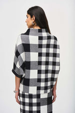 Joseph Ribkoff Checkered Knitted Pullover