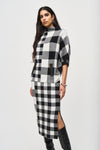 Joseph Ribkoff Checkered Knitted Pullover