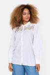 Soyaconcept Lace Effect White Shirt