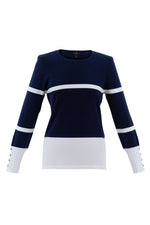Marble Navy Striped Sweater