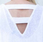 Marble Layered Cutout Top