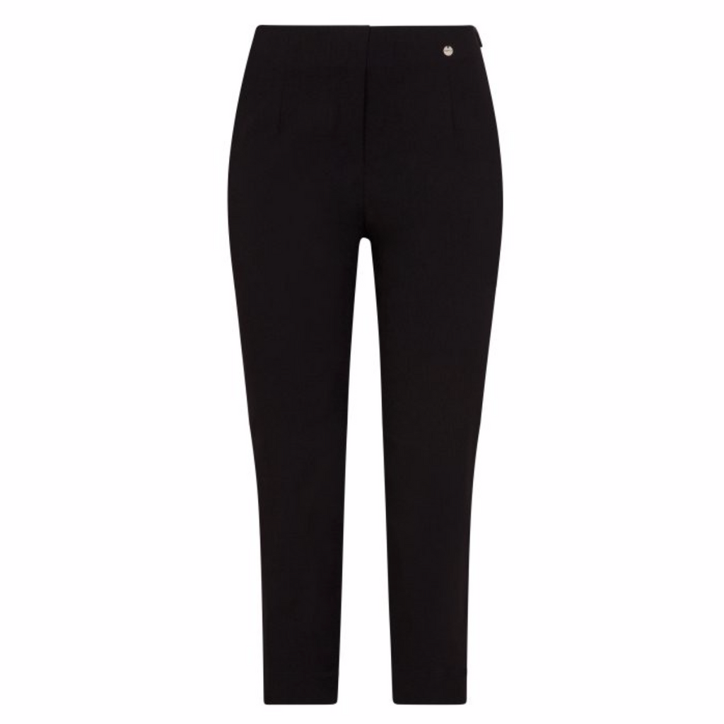 Robell Marie Cropped Black Trousers
